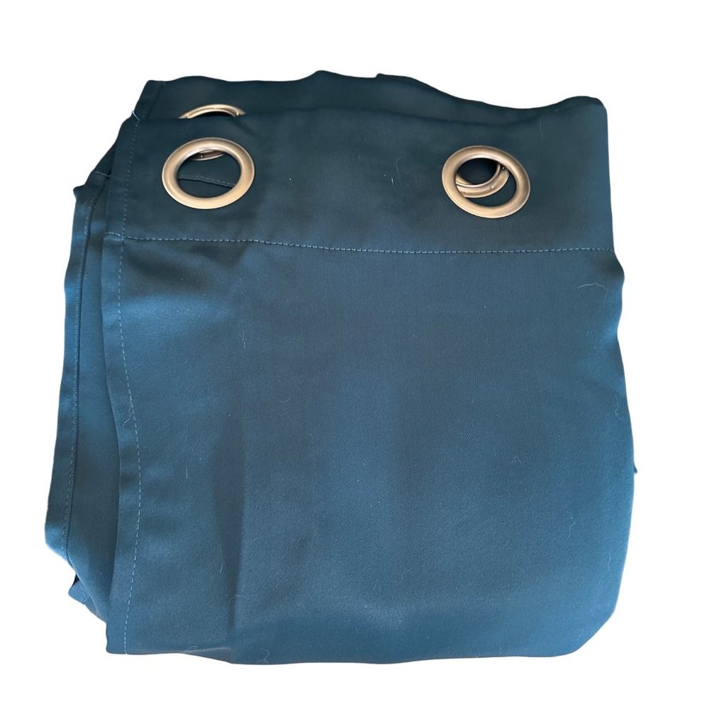 Sunzero Green Teal Single Curtain Panel with Grommets Lichtenberg 40 x 108